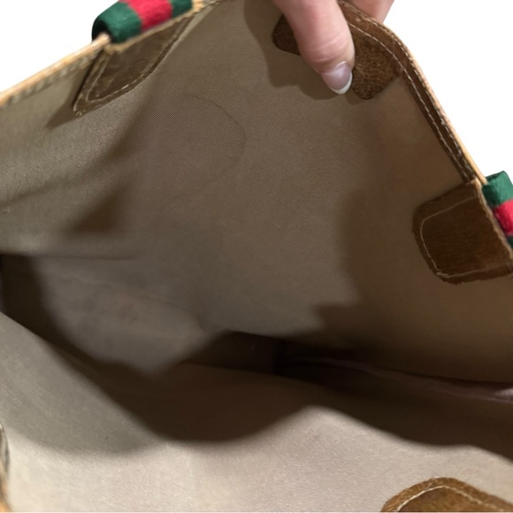 Vintage Gucci GG Supreme Web Stripe Tote (Accessory Collection) - Picture 9 of 12